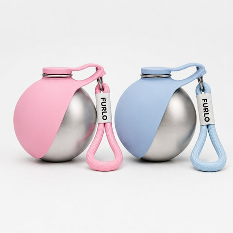 Gourdes-bols FURLO rose et bleue sur fond blanc premium