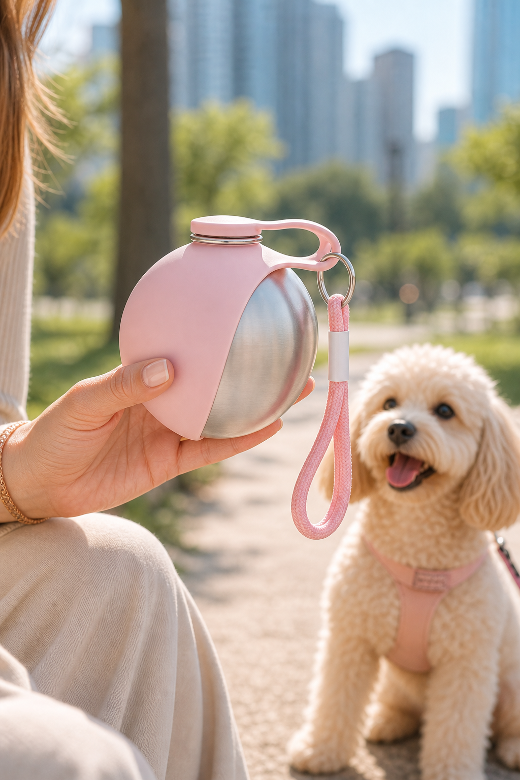 FURLO en situation lors d'une promenade avec un chien
